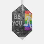 Ornement En Verre SlipperyJoe's Be You en brique murale figure plub (Avant droite)