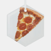 Ornement En Verre SlipperyJoe's classique pepperoni pizza tranche fo (Recto)