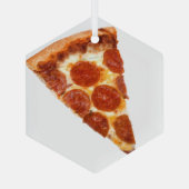 Ornement En Verre SlipperyJoe's classique pepperoni pizza tranche fo (Verso)