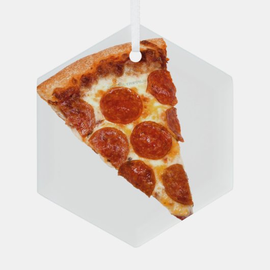 Ornement En Verre SlipperyJoe's classique pepperoni pizza tranche fo (Verso)