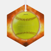 Ornement En Verre SlipperyJoe's jaune balle de feu de balle de feu r (Verso)