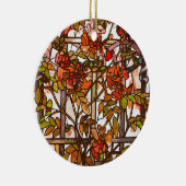 Ornement en verre souillé de Nouveau d'art de (Droite)