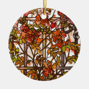Ornement en verre souillé de Nouveau d'art de