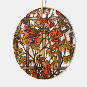 Ornement en verre souillé de Nouveau d'art de (Gauche)