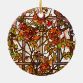 Ornement en verre souillé de Nouveau d'art de (Dos)