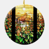 Ornement en verre souillé de Nouveau d'art de (Dos)