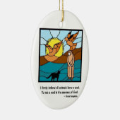 Ornement en verre souillé de Seraphim de soeur (Droite)