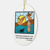 Ornement en verre souillé de Seraphim de soeur (Gauche)