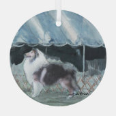 Ornement En Verre Spectacle de chiens par Hevener (Verso)