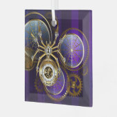 Ornement En Verre Spider Steampunk sur Arrière - plan pourpre (Avant gauche)