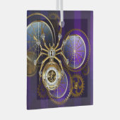 Ornement En Verre Spider Steampunk sur Arrière - plan pourpre (Avant droite)