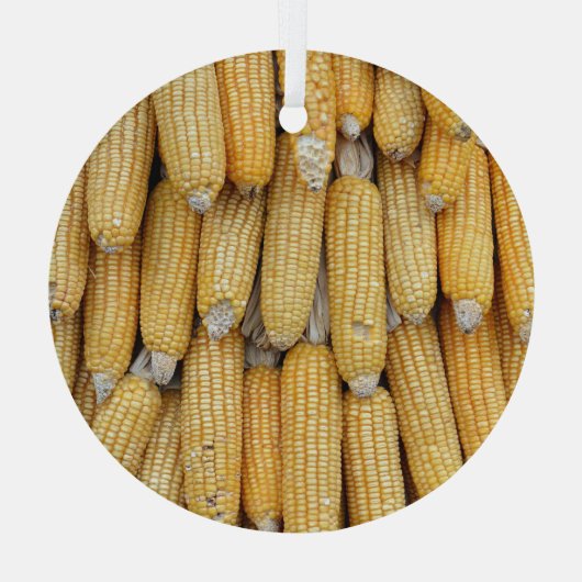 Ornement En Verre Stack de maïs séché : texturé (Verso)