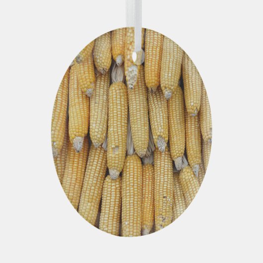 Ornement En Verre Stack de maïs séché : texturé (Avant droite)