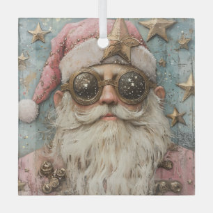 Ornement En Verre Steampunk Père Noël