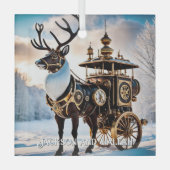 Ornement En Verre Steampunk Reindeer (Recto)