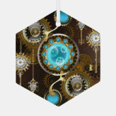 Ornement En Verre Steampunk Rusty Background (Verso)
