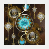 Ornement En Verre Steampunk Rusty Background (Verso)