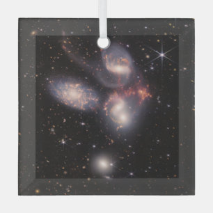 Ornement En Verre Stephan's Quintet 5 Galaxies Deep Field James Webb