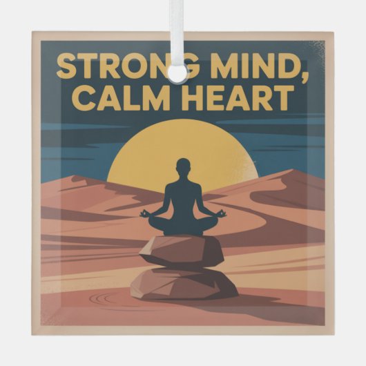 Ornement En Verre Strong Mind, Calm Heart (Recto)