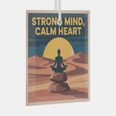 Ornement En Verre Strong Mind, Calm Heart (Avant droite)