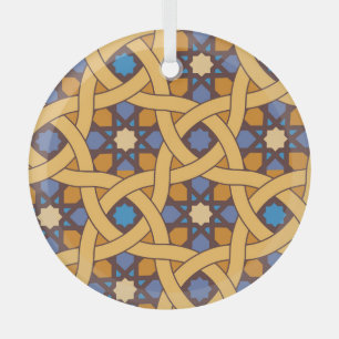Ornement En Verre Style ethnique Abstrait Motif de mosaïque