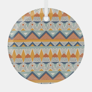 Ornement En Verre Style Navajo Design Motif sans couture