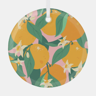 Ornement En Verre Style Vintage à main Citrus