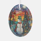 Ornement En Verre Sublimation de l'ornement de Noël en verre tendu (Avant gauche)