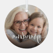 Ornement En Verre Superposition de script de grand-mère (Verso)