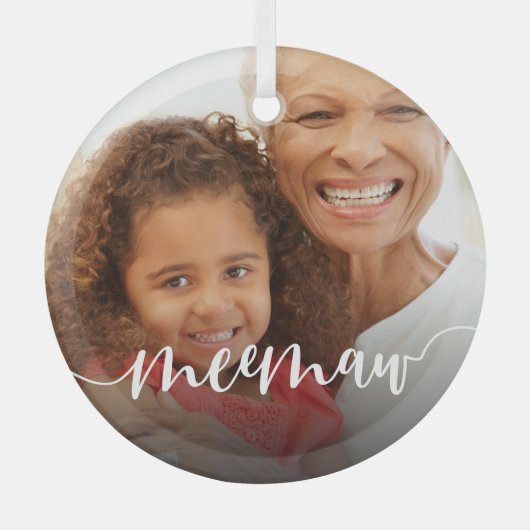 Ornement En Verre Superposition de script de grand-mère (Recto)