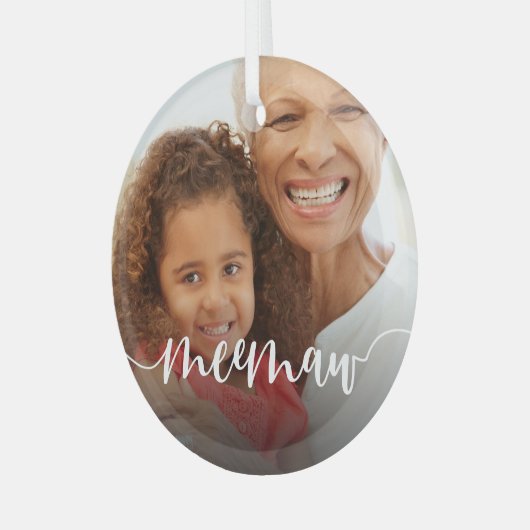 Ornement En Verre Superposition de script de grand-mère (Avant gauche)