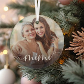 Ornement En Verre Superposition de script de grand-mère Mimi