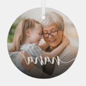 Ornement En Verre superposition de script de grand-mère Nana (Verso)