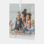 Ornement En Verre Superposition de script de grand-mère | Nous vous  (Avant gauche)