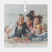 Ornement En Verre Superposition de script de grand-mère | Nous vous  (Recto)