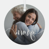 Ornement En Verre Superposition de script Gram Grand-mère (Verso)