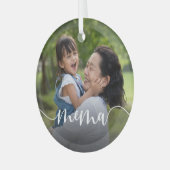 Ornement En Verre Superposition de script Mema Grand-mère (Avant gauche)