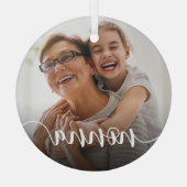 Ornement En Verre superposition de script Nonna Grandma (Verso)