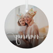 Ornement En Verre Superposition du script de mamie (Verso)