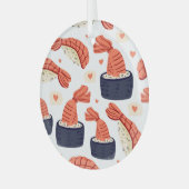 Ornement En Verre Sushi Japonais nourriture Motif sans soudure (Avant gauche)