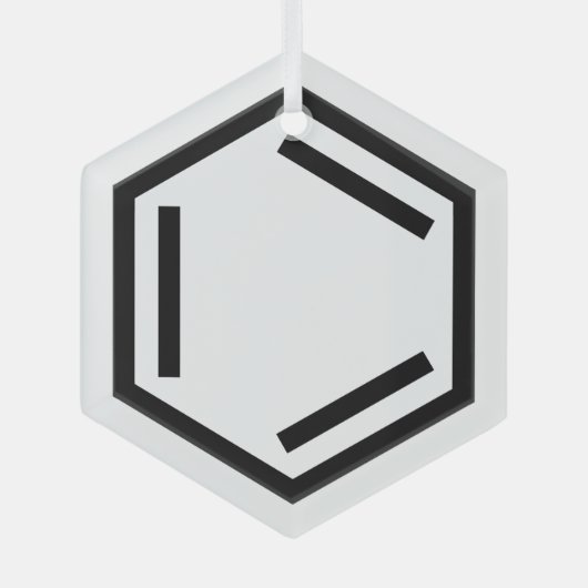 ORNEMENT EN VERRE SYMBOLE D'ANNEAU BENZENE (Recto)