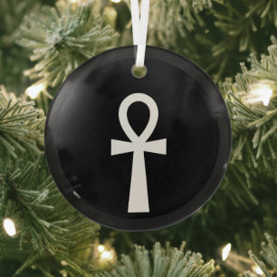 Ornement En Verre Symbole égyptien d'Ankh