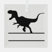 Ornement En Verre T-Rex personnalisé (Verso)