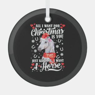 Ornement En Verre T-shirt de Want A Horse