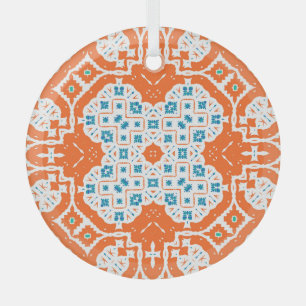 Ornement En Verre Talavera Mexicaine : Céramique Antique sans Seamle