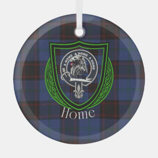 Ornement En Verre Tartan et blason de clan écossais d'origine