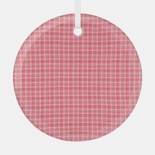 Ornement En Verre Tartan rouge rétro plaid : motif sans soudure. (Recto)