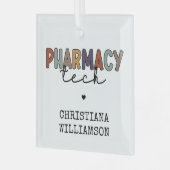 Ornement En Verre Technicien en pharmacie sur mesure (Avant gauche)