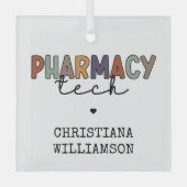 Ornement En Verre Technicien en pharmacie sur mesure (Recto)