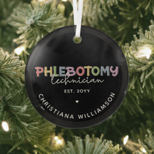 Ornement En Verre Technicien en pharmacie sur mesure PBT Phlebotomie